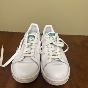 Adidas White and Green Stan Smiths